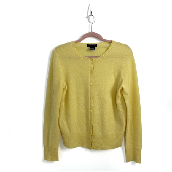 Lord & Taylor Sweaters - Lord & Taylor 100% cashmere yellow cardigan